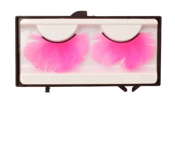Decorative Lashes Pink Feather