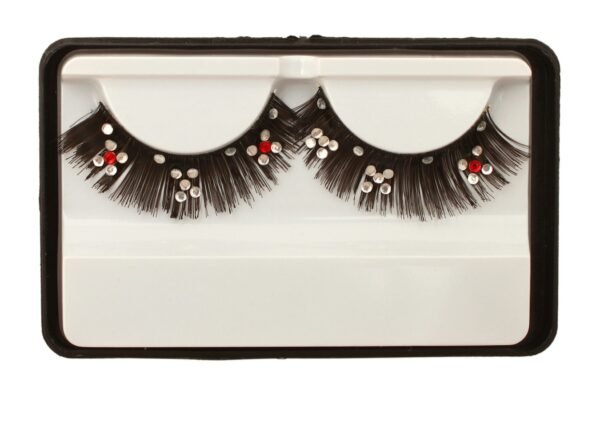 Decorative Lashes With Diamond Flowers